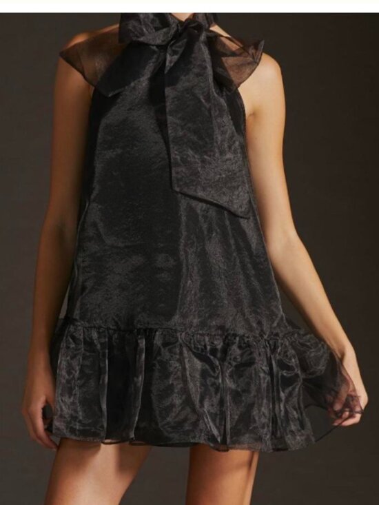 Maeve Dresses & Skirts - Anthropologie Maeve High Neck Bow Tie Dress by Anthropologie - Size Large